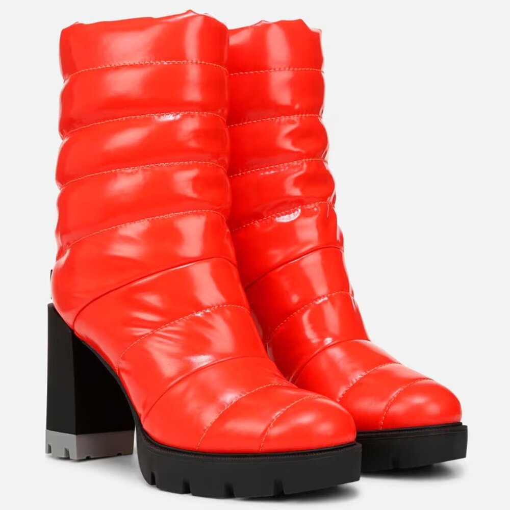 Naturalizer Crosswalk Attachable Legwarme Poppy Patent Shine Nylon Size 6M - H99